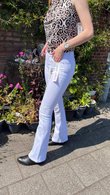 Hello Miss Flared jeans white HM6156-8