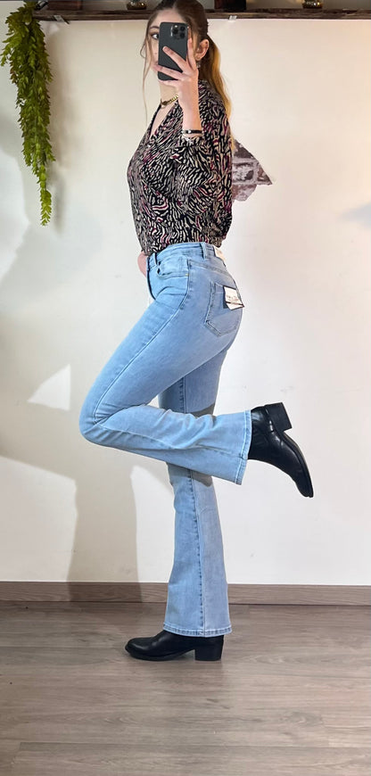 Hello Miss Flared jeans light blue HM6156-1